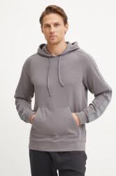HUGO BOSS pamut melegítőfelső szürke, férfi, nyomott mintás, kapucnis, 50520502 - szürke XL