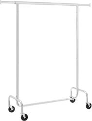 SongmicsHome Umeraș pentru haine IRENE pe roți, max. 130kg, 150x45x160cm, argintiu