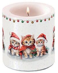 Ambiente Karácsonyi cicás átvilágítós gyertya - 8x7, 5 cm - Funny Cute Kittens (VR-39219105)