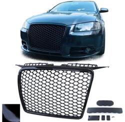 AUDI A3 8P 2005-2008 RS stílusú lakkozott fekete hűtőrács - bcf
