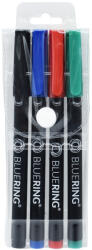 BLUERING Rostirón, tűfilc alkoholos készlet, 1mm OHP Bluering® M, 4 klf. szín (21388) - bestoffice