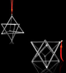  Clopotei Muzical din Cristal - Merkaba - 6-8 Inch / 22-28x22-28 cm - 1 Buc Castron