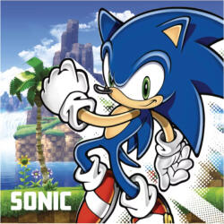 Sega Sonic a sündisznó kéztörlő, arctörlő, törölköző 30x30 cm Nr 01