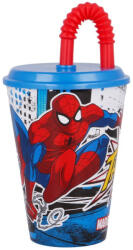 Marvel Pókember szívószálas műanyag pohár 430 ml Nr 01