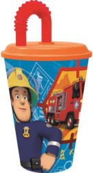 Mattel Sam a Tűzoltó szívószálas műanyag pohár 430 ml Nr 01