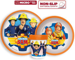 Mattel Sam a Tűzoltó csúszásmentes étkészlet, micro műanyag szett Nr1