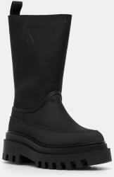 Calvin Klein Jeans gumicsizma FLATFORM RAINBOOT HIGH MG R fekete, női, YW0YW01559 - fekete Női 38