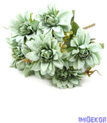 Dália 7 fejes selyem csokor 41 cm - Menta
