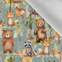 Takoy Téli softshell anyag erdei állatok kalandjai sötét menta