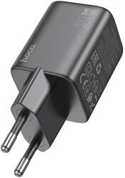hoco. N40 hálózati töltő 1xUSB-C csatlakozással QC PD 20W - fekete