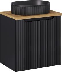 Comad Set dulap Comad Nova Black NOVA BLACK D2 82-60-2D, lavoar Comad Beyond BEYOND 5 BLACK ( E-6564 ), NOVA OAK A 89-60 (SETNOBBOAK60CMDUNBEYOND5BM)