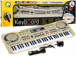 Inlea4Fun Szintetizátor mikrofonnal Inlea4Fun 811 ELECTRONIC KEYOARD - Bézs (RA-ZMU.MQ-811USB)