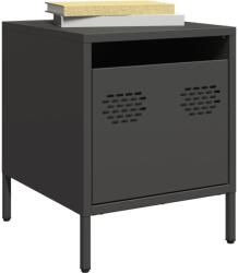 vidaXL fekete acél éjjeliszekrény 35 x 39 x 43, 5 cm (851244)