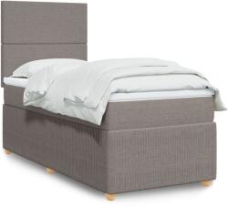 vidaXL tópszínű szövet rugós ágy matraccal 80 x 200 cm (3294180)