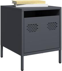 vidaXL 2 db antracitszürke acél éjjeliszekrény 35 x 39 x 43, 5 cm (851249)