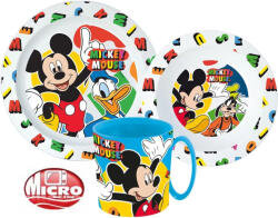 Disney Mickey étkészlet, micro műanyag szett 350 ml-es bögrével Nr3