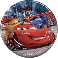 Disney Cars Classic, Verdák papírtányér 8 DARABOS, 20 cm Nr3