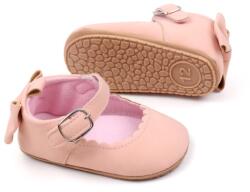 SuperBaby Pantofiori roz somon cu fundita la spate