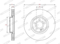 FERODO Disc frana FERODO PREMIER DDF3109C-1 (DDF3109C-1)