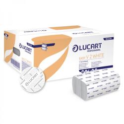 Lucart Kéztörlő 2 rétegű V hajtogatású 190 lap/csomag 20 cs/karton Easy White Lucart_863048 fehér (43508)
