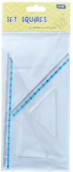 Educa Vonalzó készlet, Educa háromszög 2 db, 13 cm és 18cm, ( 45°/60° ) közepes, bliszteres (3123)