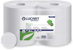 Lucart Toalettpapír 2 rétegű közületi átmérő: 26 cm 6 tekercs/karton 26 J EcoLucart_812207 fehér (44028)