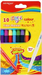 Keyroad Rostirón, filctoll készlet 10 db/doboz Keyroad Magic fiber marker 18 klf. szín (43652) - irodasziget