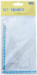 Educa Vonalzó készlet, Educa háromszög 2 db, 10 cm és 14cm, ( 45°/60° ) kicsi, bliszteres (32839)