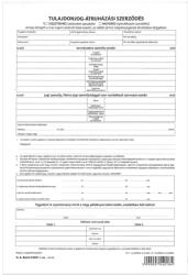 Tulajdonjog átruházási szerződés 4lapos garnitúra A. REND. 3/2012 (NYOMTAREND32012) - irodasziget