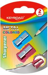 Keyroad Hegyező 1 lyukú fém 2 db/bliszter Keyroad Metal Colourful vegyes színek (38386) - irodasziget