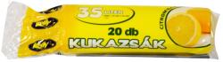  Szemeteszsák 35 liter 50 x 60 cm 20 db/tekercs 15 mikron sárga (50864) - irodasziget