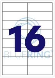 Bluering Etikett címke, 105x37mm, 100 lap, 16 címke/lap Bluering® (BRET123) - irodasziget