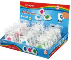 Keyroad Radír, PVC mentes 24 db/display Keyroad Exraser Plus vegyes színek (38450) - irodasziget