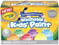 Crayola Lemosható metál festék, 6 db (54-5000)