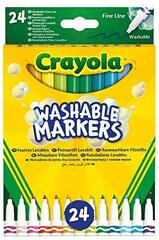 Crayola 58-6571 Kimosható vékony filctoll, 24 db (58-6571)