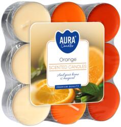 BISPOL Lumânări parfumate de ceai Bispol Aura - Orange, 18 bucăți (p15-18-63)