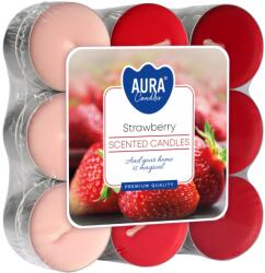 BISPOL Lumânări parfumate de ceai Bispol Aura - Strawberry, 18 bucăți (p15-18-73)