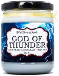 With Scent of Books Lumanare aromata Avengers - God Of Thunder, 212 ml (GOD OF THUNDER 212 ml)