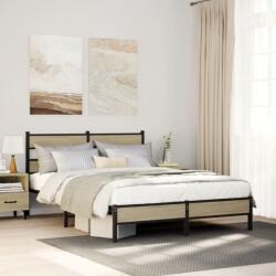 vidaXL sonoma tölgy színű szerelt fa ágykeret matrac nélkül 150x200 cm (4017256)