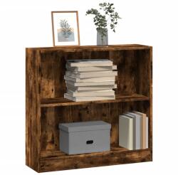 vidaXL füstös tölgy színű szerelt fa könyvszekrény 80 x 24 x 76 cm (857830)