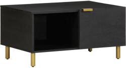 vidaXL fekete szerelt fa dohányzóasztal 80 x 50 x 40 cm (4017652) - vidaxl