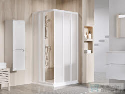 RAVAK SUPERNOVA ASRV3+ASRV3 75x80 cm-es tolóajtós, sarokbelépős zuhanykabin, fehér/pearl 15V301R211SET7580 (15V301R211SET7580)