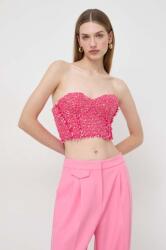 Patrizia Pepe top rózsaszín, női, mintás, 8C0678 A376 - rózsaszín 40