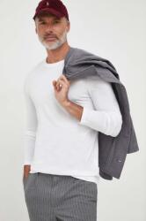 Benetton pamut hosszúujjú fehér, sima - fehér XL - answear - 6 690 Ft