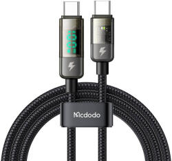 Mcdodo CA-3611 USB-C USB-C kábel, automatikus kikapcsolás, PD 100W, 1.8m (fekete) (CA-3611)