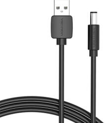 Vention Tápkábel USB 2.0 és DC 5, 5 mm-es hüvelyes csatlakozó 5V Vention CEYBG 1, 5m (fekete) (CEYBG)