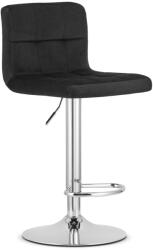 Klubfotel Bárszék Prot - fekete bársony/ króm