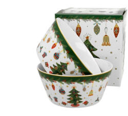Duo Gift Porcelántál szett 2db-os, 14cm, 700ml, Around Christmas Tree (50950)