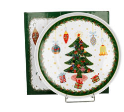 Duo Gift Porcelántányér 25cm, dobozban, Around Christmas Tree (50981)