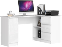 AKORD AKORD CLP B20 Sarok Számítógépasztal Magasfényű Fehér 155 cm Jobbos (AKO-IP0PBIUPOL004)